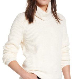 Madewell Small Ivory Turtleneck Pullover Sweater
